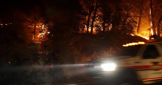 wildfire in California