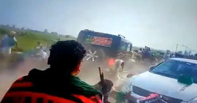 video proved that the farmers were crushed to death by the wheel of the car