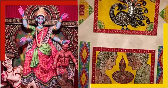 theme of Kali Pujo in Howrah is Gujarat