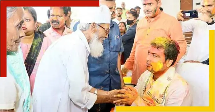 Muslim community also joined in the Holi celebrations of the Tripura Chief Minister Biplab Kumar Deb