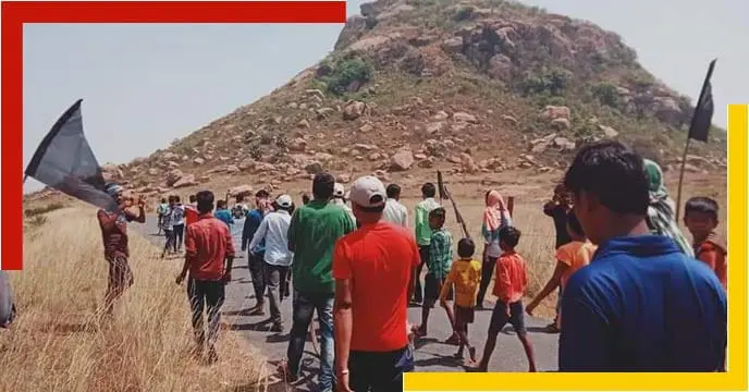 Protest for save tulabani hill