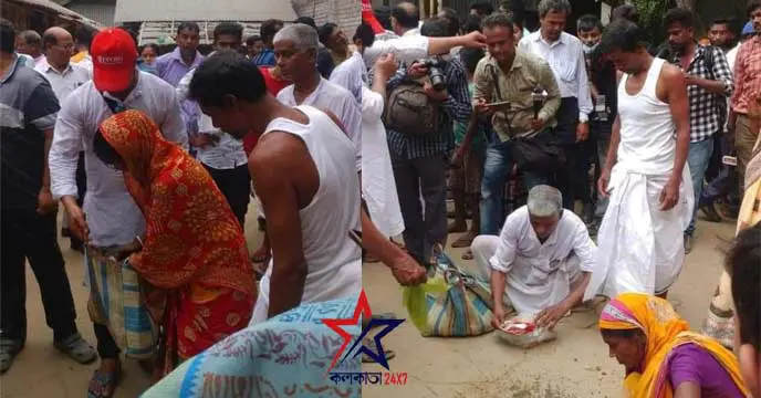 Hanskhali rape Cpim and red volunteers helps victims family