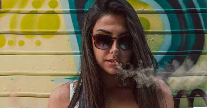 Excessive smoking has turned the lips black