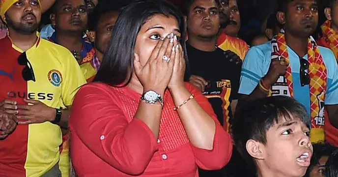 East Bengal Football Club supporters showing their passion and love for the team