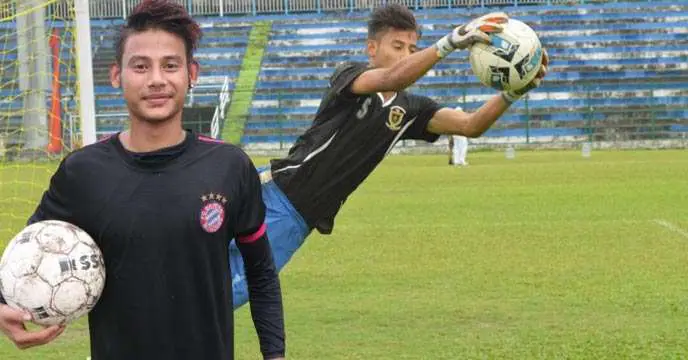 United sports footballer Raja Barman