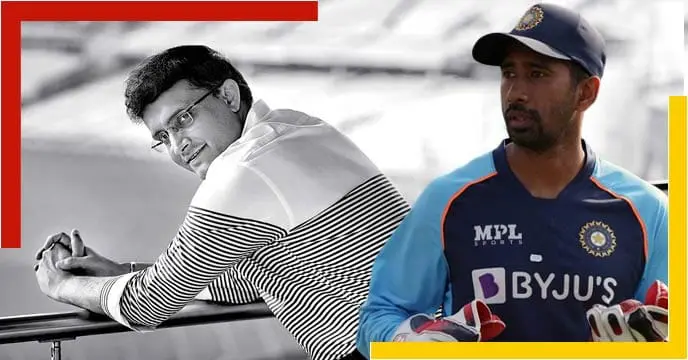 wriddhiman saha with sourav ganguly