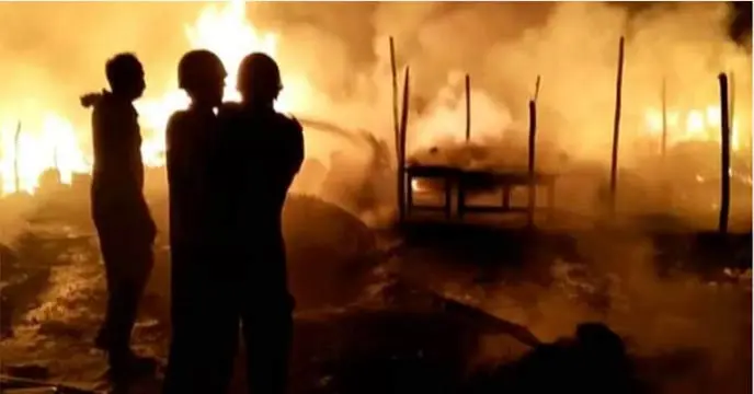 Fire Breaks Out In A Firecracker