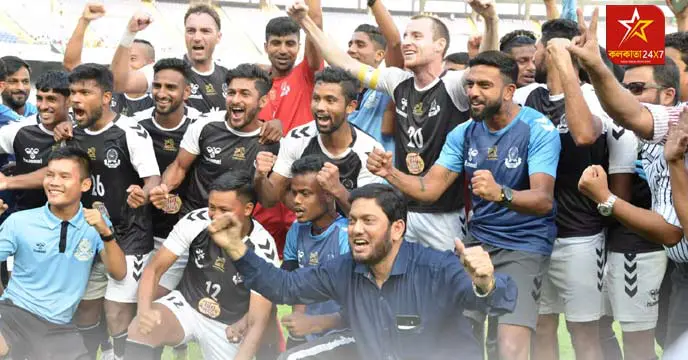 Players of Mohammedan Sporting Club during a match