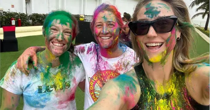 RCB team in the Women's Premier League also celebrated Holi