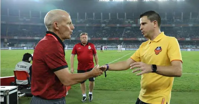 Steve Coppell and Sergio Lobera pictured together at a football event