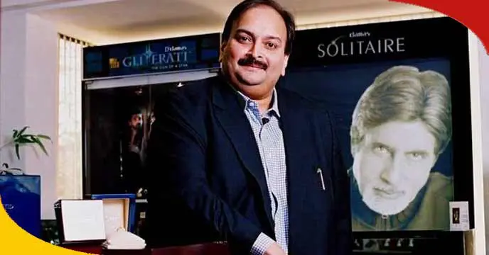 Mehul Choksi, the fugitive businessman, sitting with folded hands