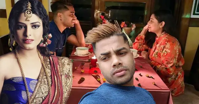 Prabir Das and Geetashree Roy in a candid photo