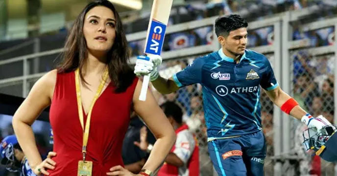 Shubman Gill, the Indian cricketer, batting on the field