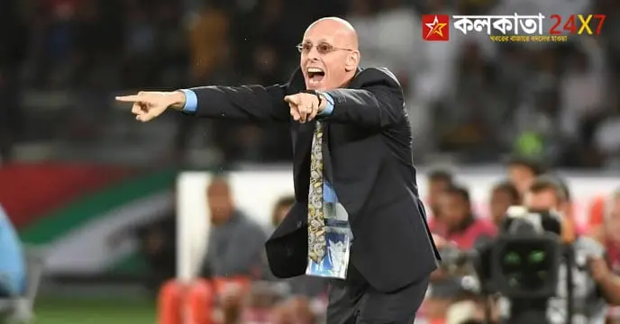 Stephen Constantine speaking to the media