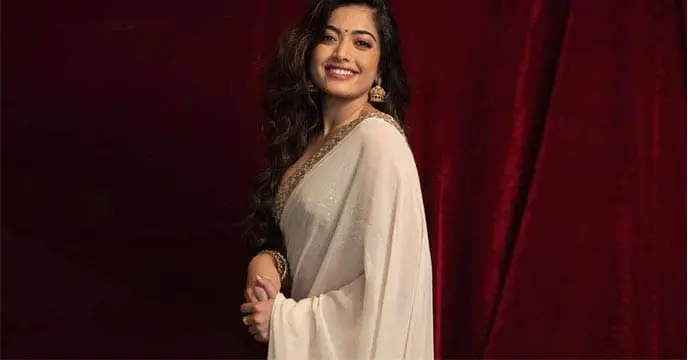 Rashmika Mandanna posing for a photoshoot