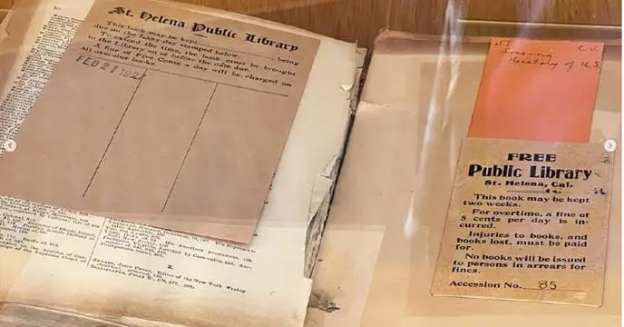 Book returned after 100 years in St Helena Public Library, California