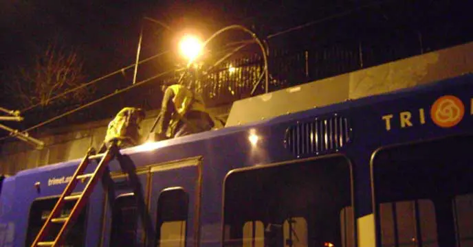 Train services disrupted after pantograph gets broken post storm