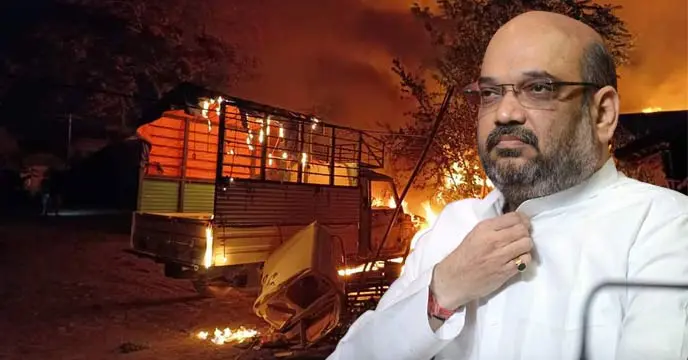 amit sha. monipur reaction