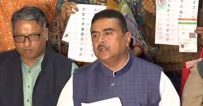 Suvendu Adhikari in EC office