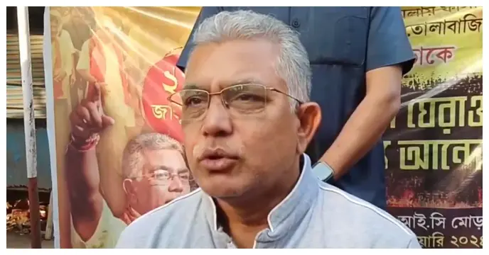 BJP Leader Dilip Ghosh Slams TMC’s Temple Construction as an Election Ploy