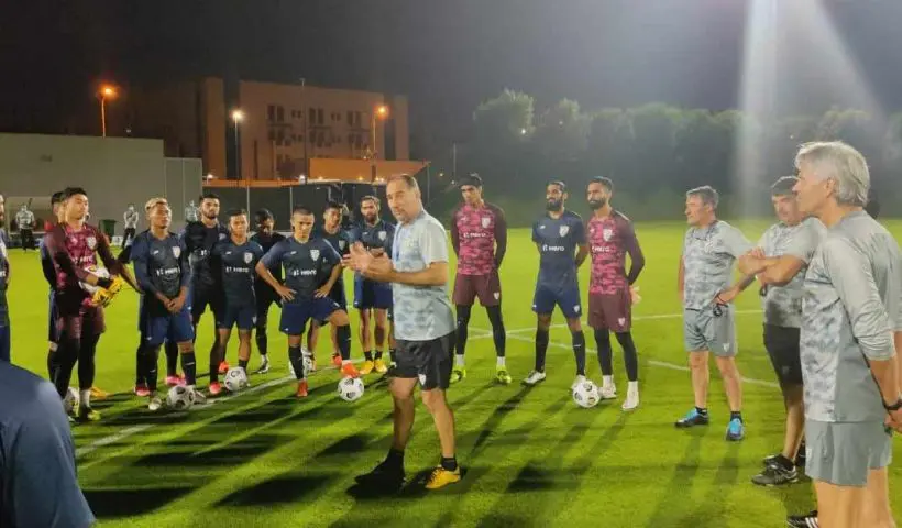 Indian Football Team Begins Preparations for World Cup Qualification Phase at National Camp