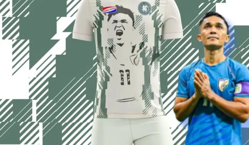 Kidderpore Sporting Club special jersey for legendary sunil chhetri