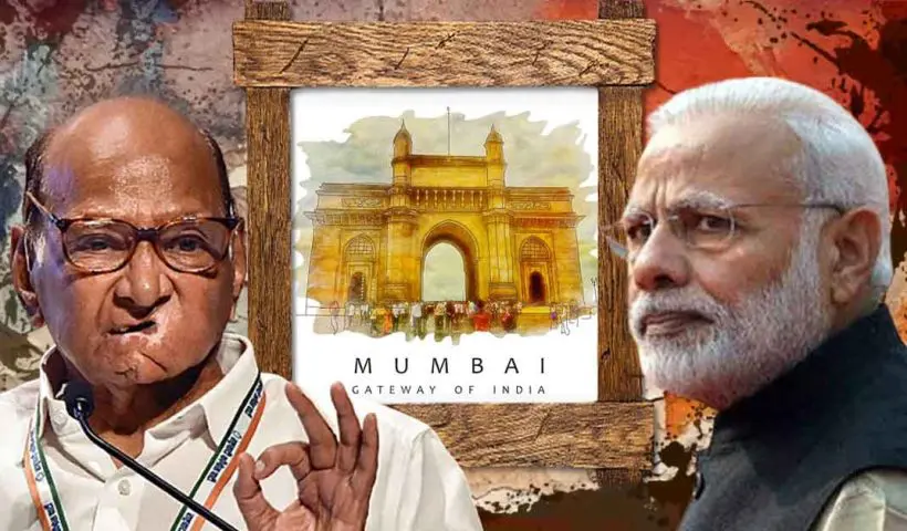 Sharad Pawar Meets Maharashtra Leaders: A photo of Nationalist Congress Party (NCP) chief Sharad Pawar in a meeting with other political leaders from Maharashtra, likely discussing political strategies or alliances, with a serious and introspective atmosphere.