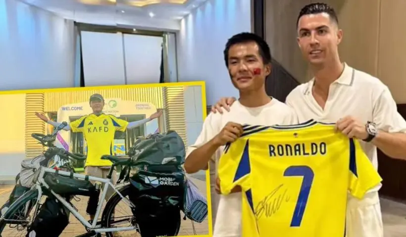 Cristiano Ronaldo Fan Bicycles 13,000 km from China to Saudi Arabia for Dream Meeting