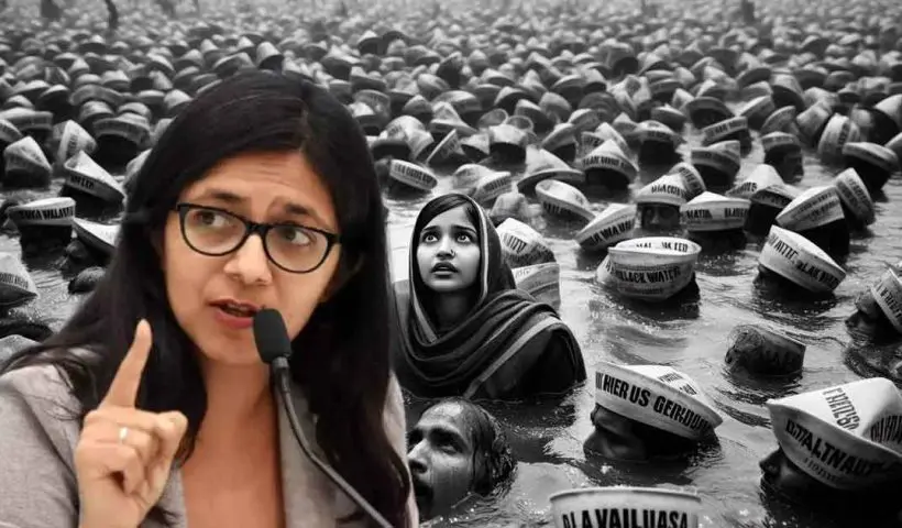 AAP MP Swati Maliwal Presents 'Black Water' to CM Atishi, Highlights Delhi's Water Crisis
