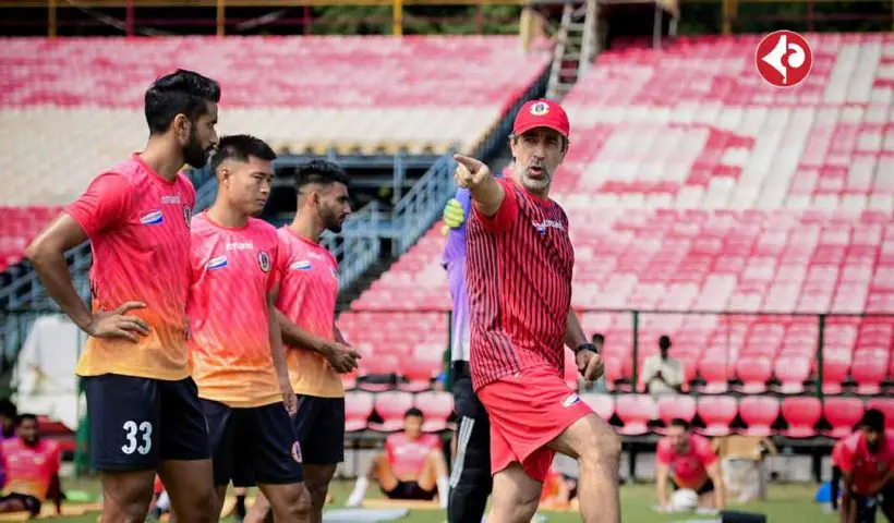 East Bengal FC practice session before match in ISL