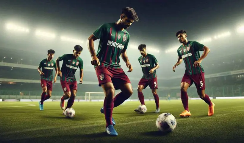 Microsoft Privacy Statement Consumer Health Privacy Third Party Notices Terms of Use FAQs Four key Mohun Bagan players are practicing on a football field in Kolkata