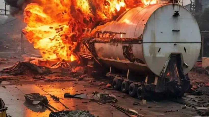 Explosion oil tanker Kolkata factory