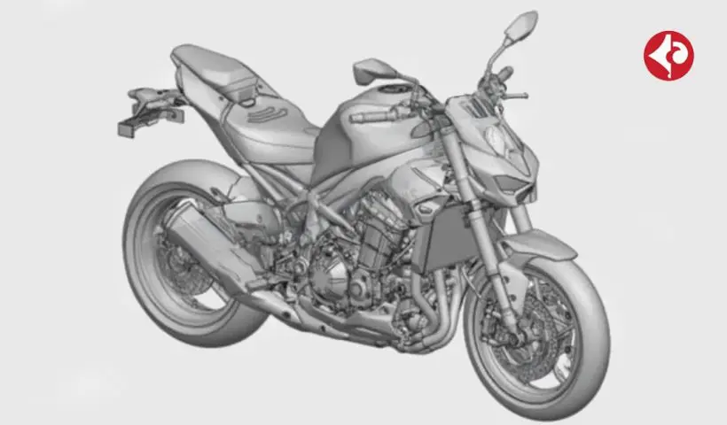 2025 Kawasaki Z900 design patented in India