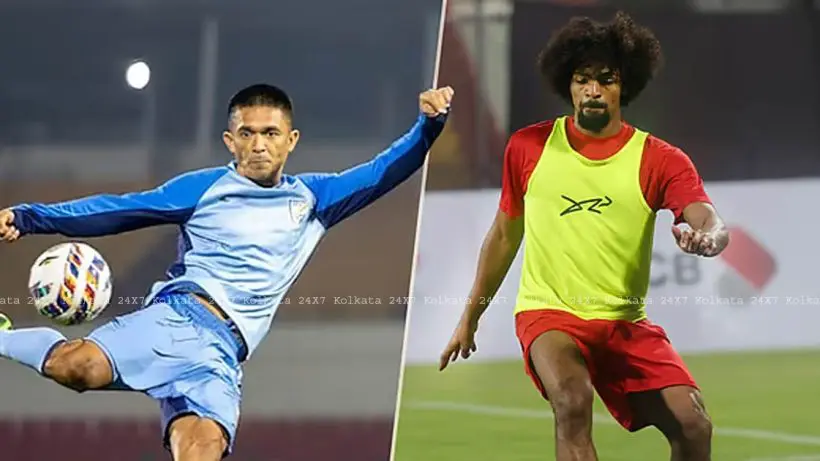 India vs Bangladesh in AFC Asian Cup 2027 Qualifiers at Shillong Sunil Chhetri vs Hamza Choudhury