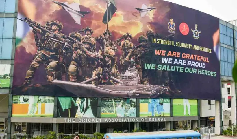 CAB Honors Indian Army with Special Tribute at Eden Gardens"
