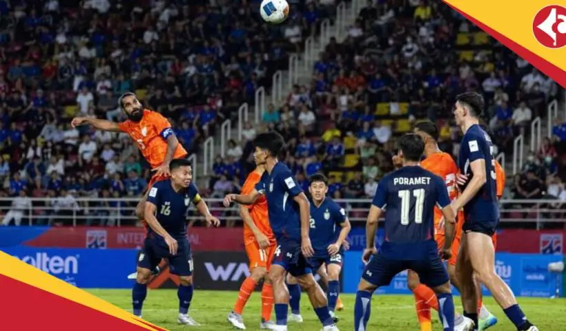 Indian Football Team vs Hong Kong match of AFC Asian Cup 2027 qualifier