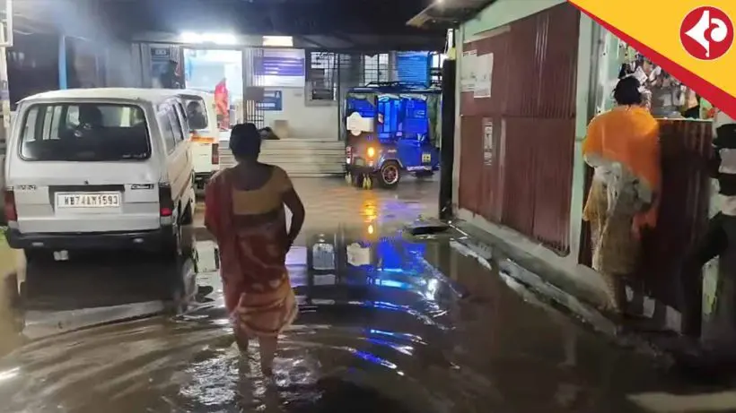 Stagnant Water at Siliguri’s Phansidewa Rural Hospital Entrance Sparks Public Outrage