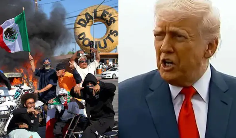 Trump warning LA protests