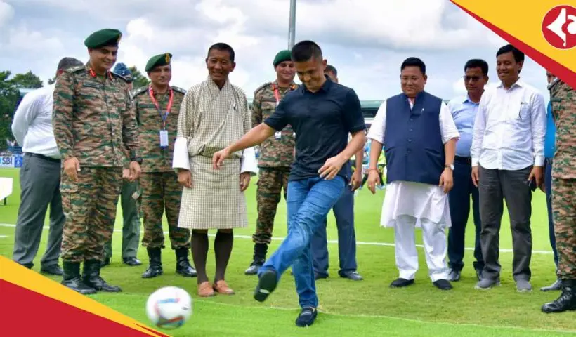 Kokrajhar celebrates Durand Cup 2025 with Indian Football Team Captain Sunil Chhetri