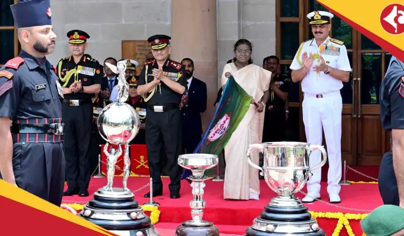 President of India Droupadi Murmu unveils Trophies of Durand Cup 2025 Tournament