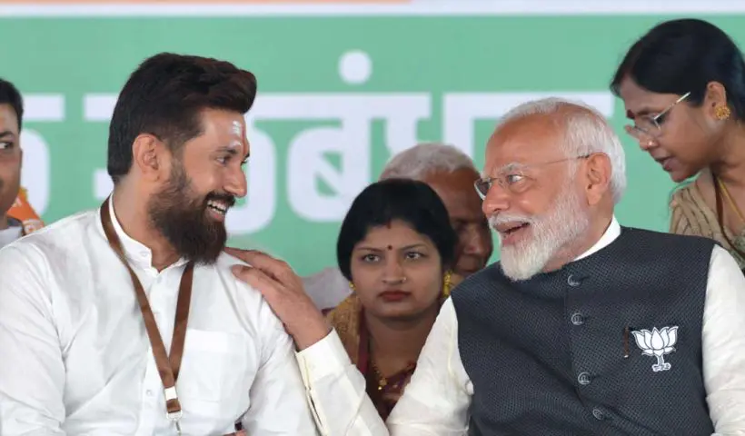 Modis Hanuman chirag paswan with modi