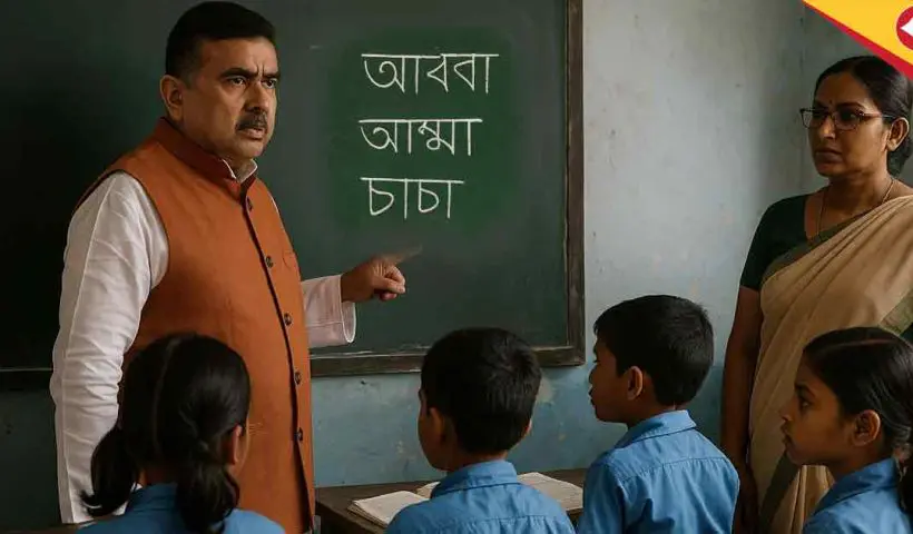 West Bengal Education Controversy Shuvendu Adhikari News WB School Question Paper Row