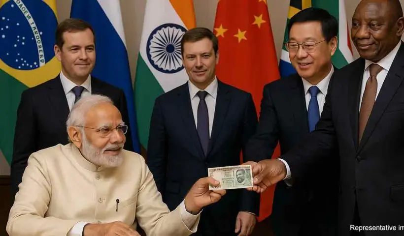 BRICS Nations Embrace Rupee for Trade, Challenging Dollar Dominance Amid Trump’s 50% Tariff Threat