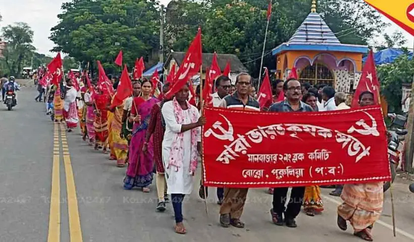 CPIM gains momentum in Junglemahal as TMC workers join in Purulia’s Manbazar. AIKS conference fuels rural push for 100-day work rights.