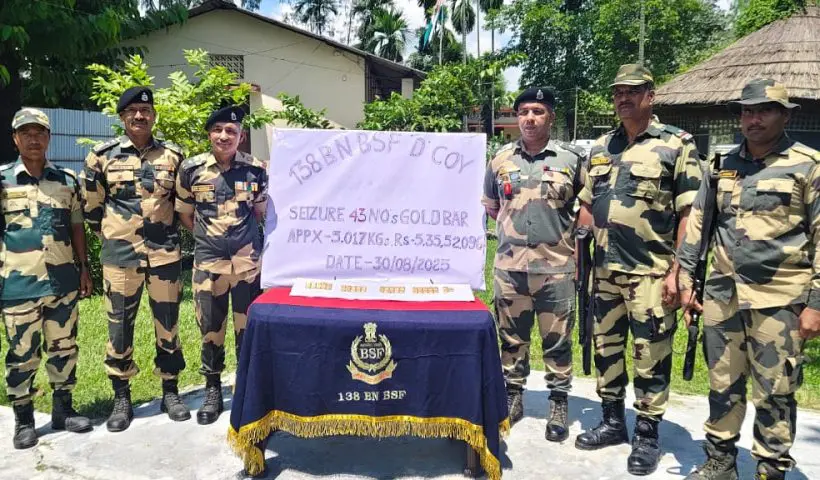 BSF raids Dinhata border, gold worth crores recovered