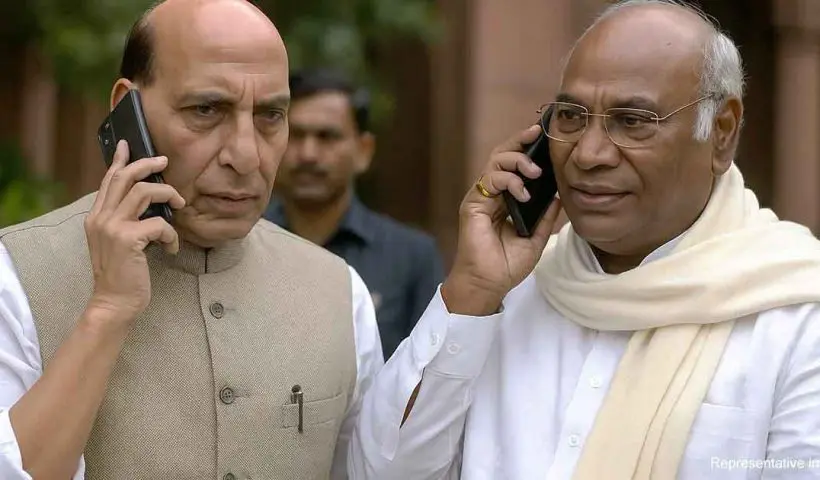 Rajnath Singh Seeks Mallikarjun Kharge’s Support for NDA’s Vice Presidential Candidate C.P. Radhakrishnan