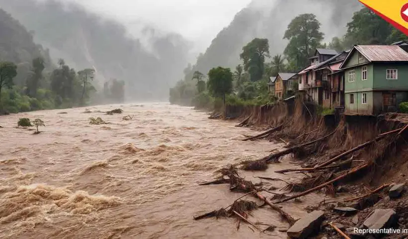 Heavy Rain Triggers Massive Landslide in Bhaderwah, Jammu and Kashmir