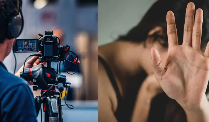 woman physically assaulted by director