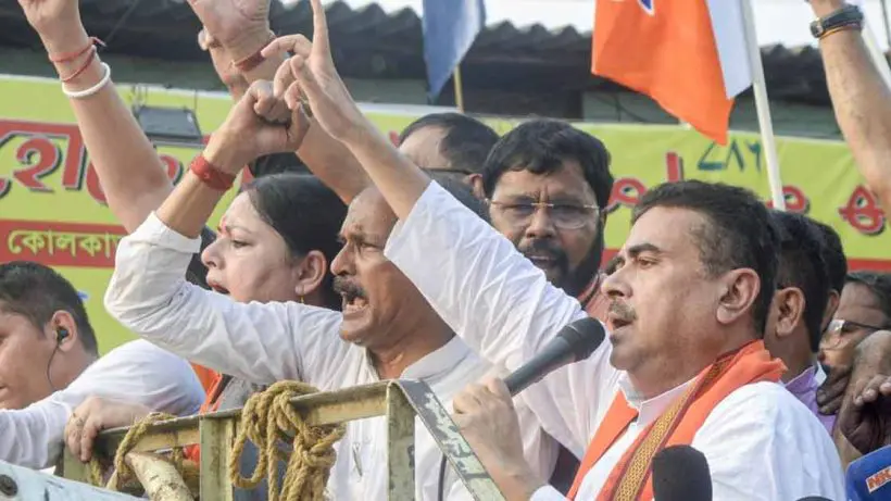 Suvendu Condemns Attack on EC Office as Constitutional Violation Despite Police Presence”