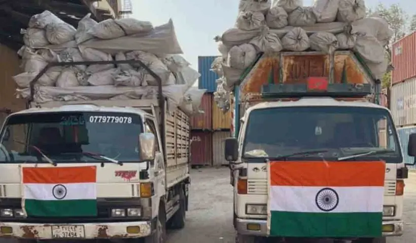 India sends aid to Afghanistan
